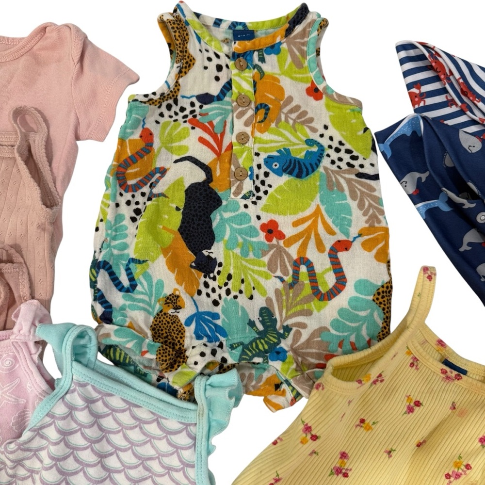 5 for $25!! Baby Girl Bundle of 11 Plus 2 Shorts Plus 2 Head Scarves! 3-6 Months - Picture 9 of 10